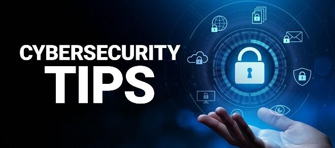 Cybersecurity Tips with padlocks on online applications